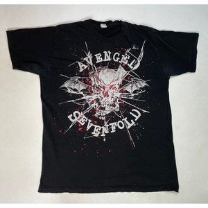 VINTAGE Avenged Sevenfold 2008 Graphic T-shirt Men Adult Medium Black Music